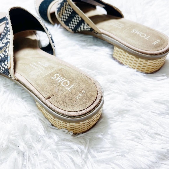 Toms Printed Pattern Open Toe Heeled Sandal SZ6.5 W - Picture 3 of 9